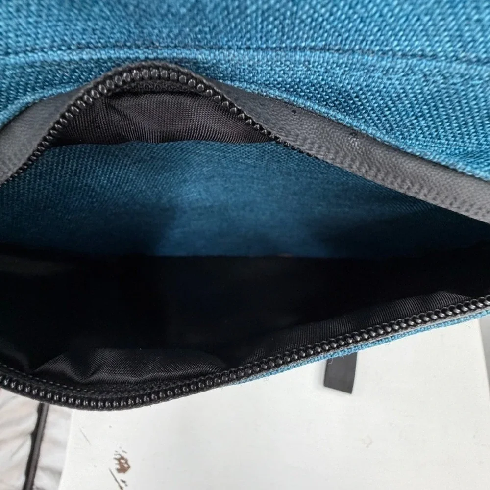 Ooze Backpack Blue Locking Laptop Travel Bag Multi Pocket School Commuter